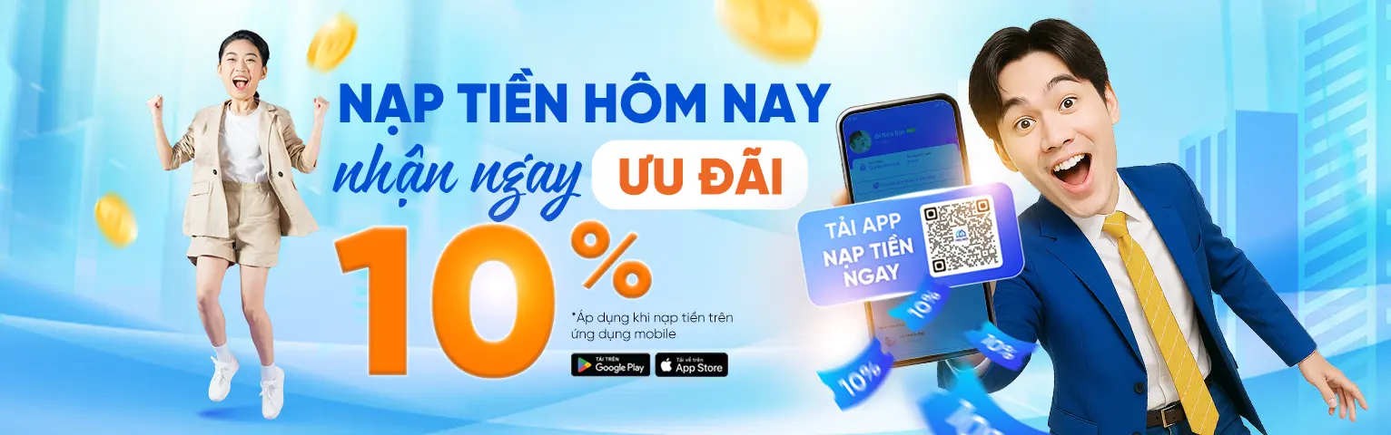 Trọ Mới tặng thêm 10% giá trị khi nạp tiền qua ứng dụng từ 27/5/2025 đến 10/6/2025