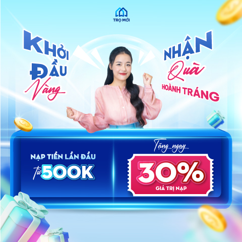Tặng 30% cho chủ trọ mới nạp 500k
