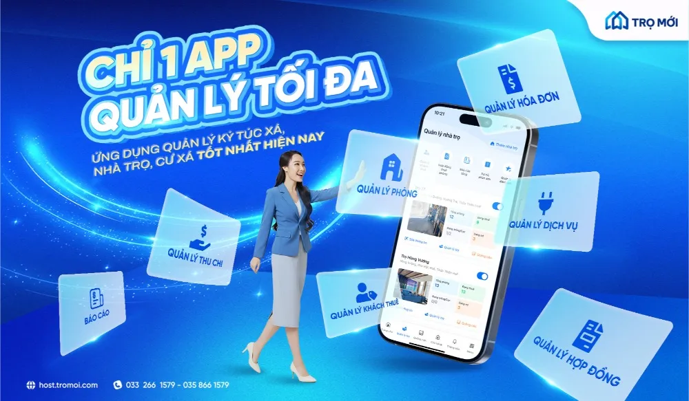 ứng dụng quản l&yacute; thu tiền ph&ograve;ng trọ