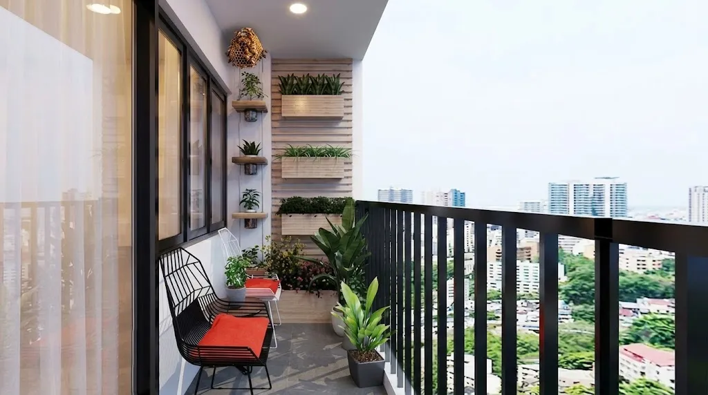 ong vàng làm tổ trên ban công
