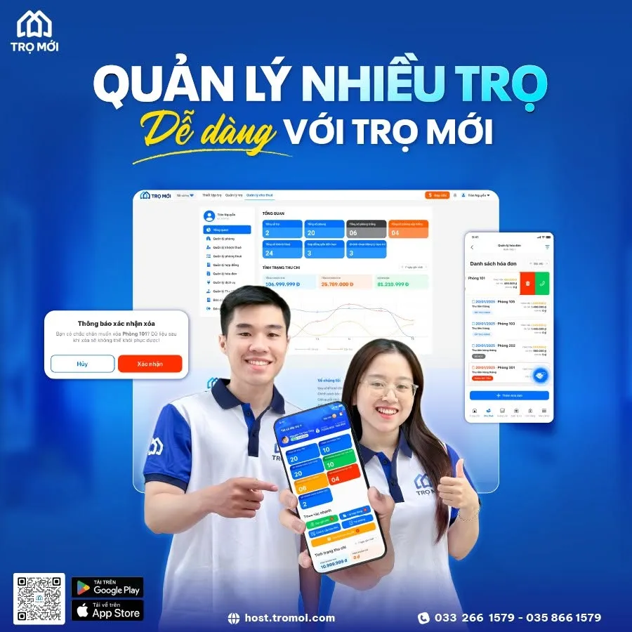 Trọ Mới Pro l&agrave; ứng dụng th&ocirc;ng minh n&acirc;ng tầm đẳng cấp quản l&yacute;
