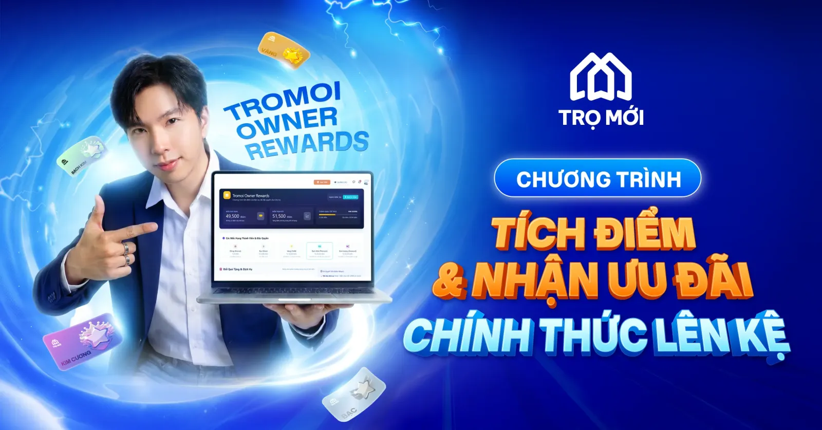 TRỌ MỚI PRO REWARDS - CHƯƠNG TRÌNH KHÁCH HÀNG THÂN THIẾT VỚI HÀNG LOẠT ĐẶC QUYỀN DÀNH CHO CHỦ TRỌ
