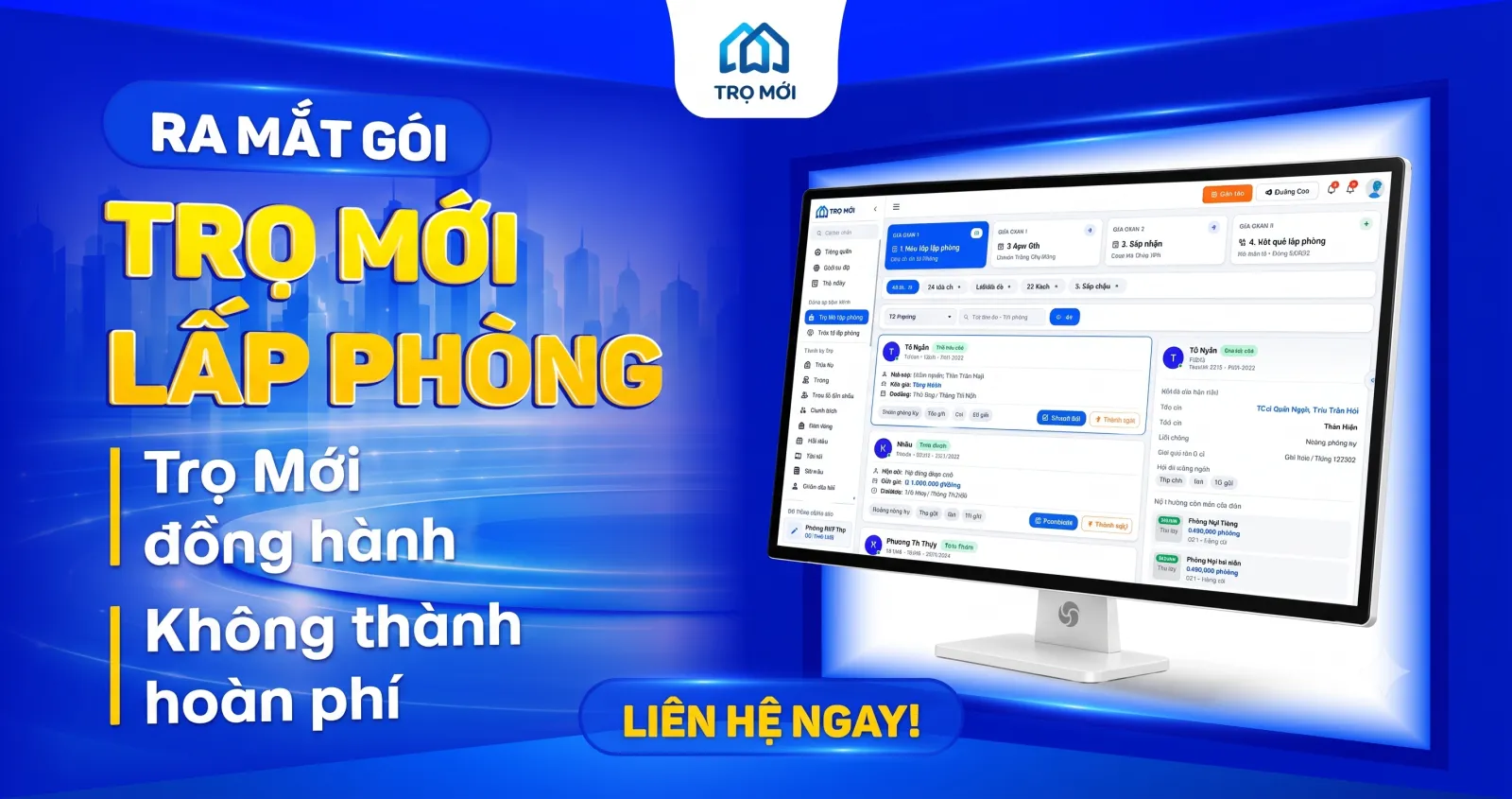 Trọ Mới ra mắt gói “Lấp Phòng” -  Giảm 50% phí khởi tạo, không chốt được khách hoàn 100%