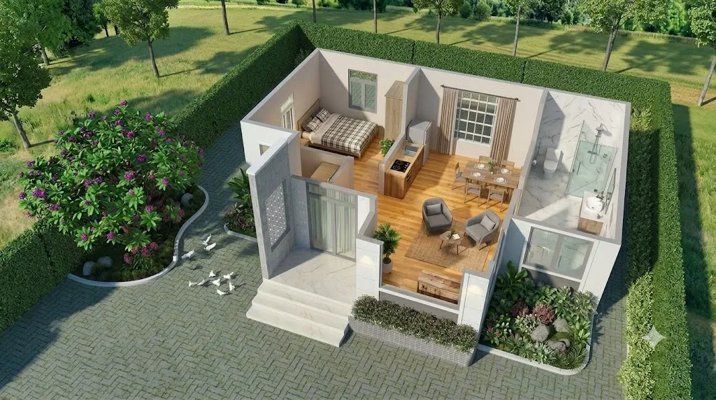 Xây nhà cấp 4 khoảng 150 triệu ở nông thôn với 1 phòng ngủ
