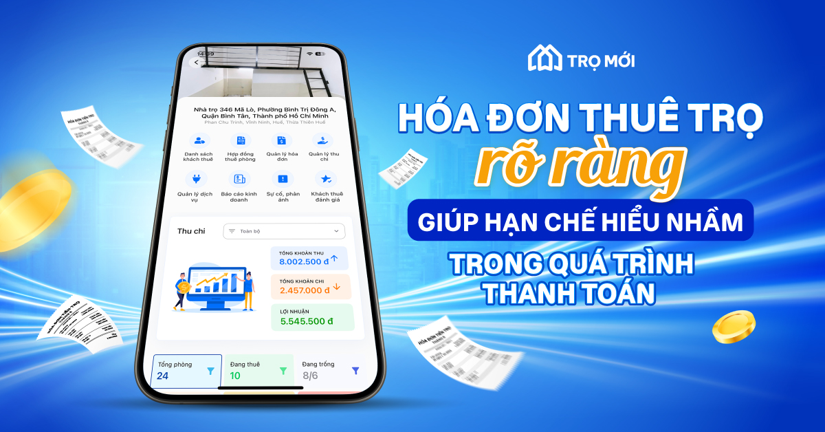 Hóa đơn thuê trọ rõ ràng giúp hạn chế hiểu nhầm trong quá trình thanh toán