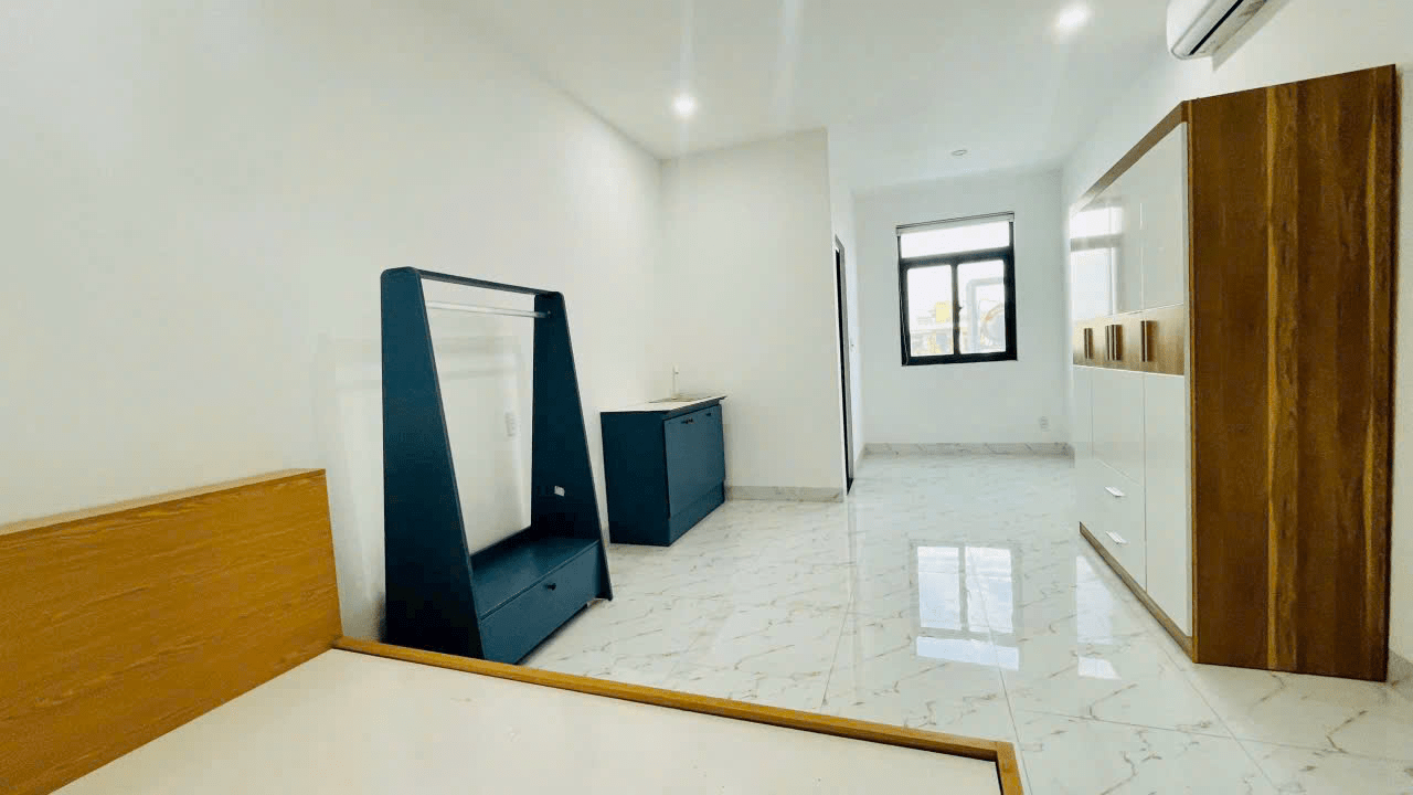thiết kế phòng trọ 25m2 có gác