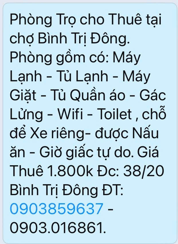 Nhà Trọ Tại 38/20 Bình Trị Đông, Bình Tân, Thành phố Hồ Chí Minh