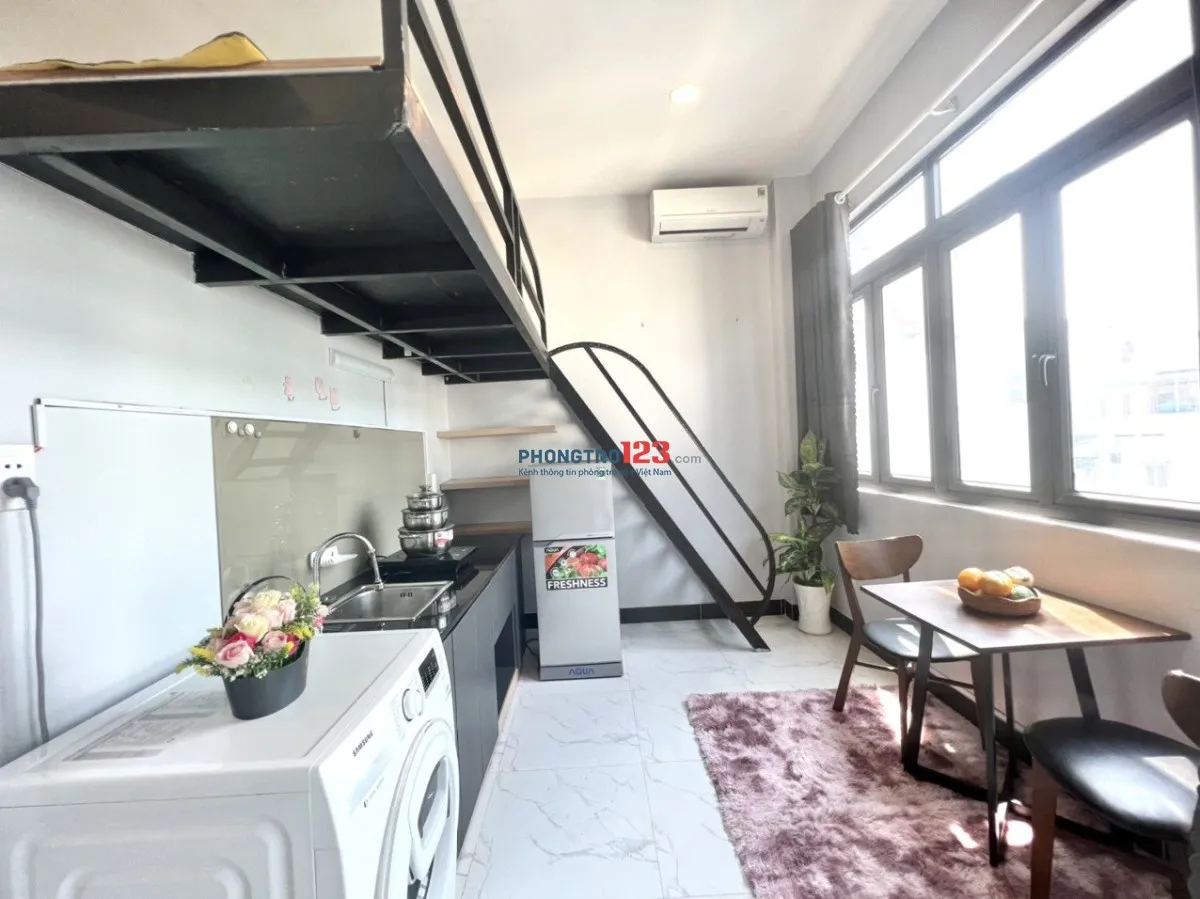 GÁC LỬNG 30M2 TÁCH BẾP NGAY PHỐ ẨM THỰC PXL - SÁT BỆNH VIỆN HOÀN MỸ