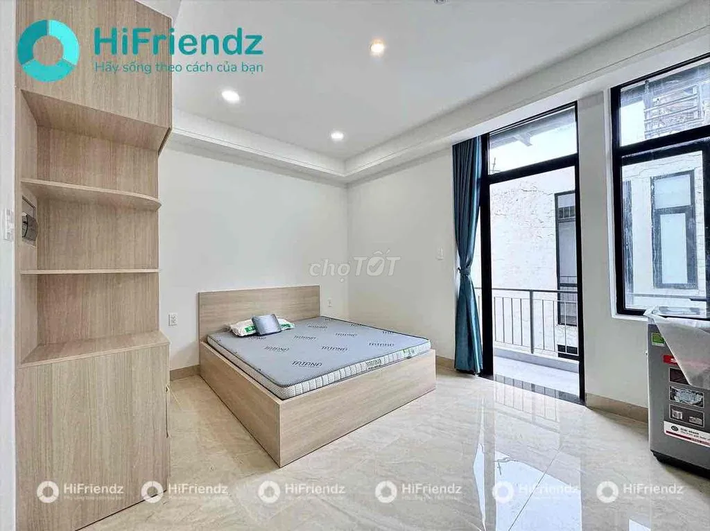 Phòng studio mới rộng rãi full nội thất máy giặc riên ở được 2-3 người
