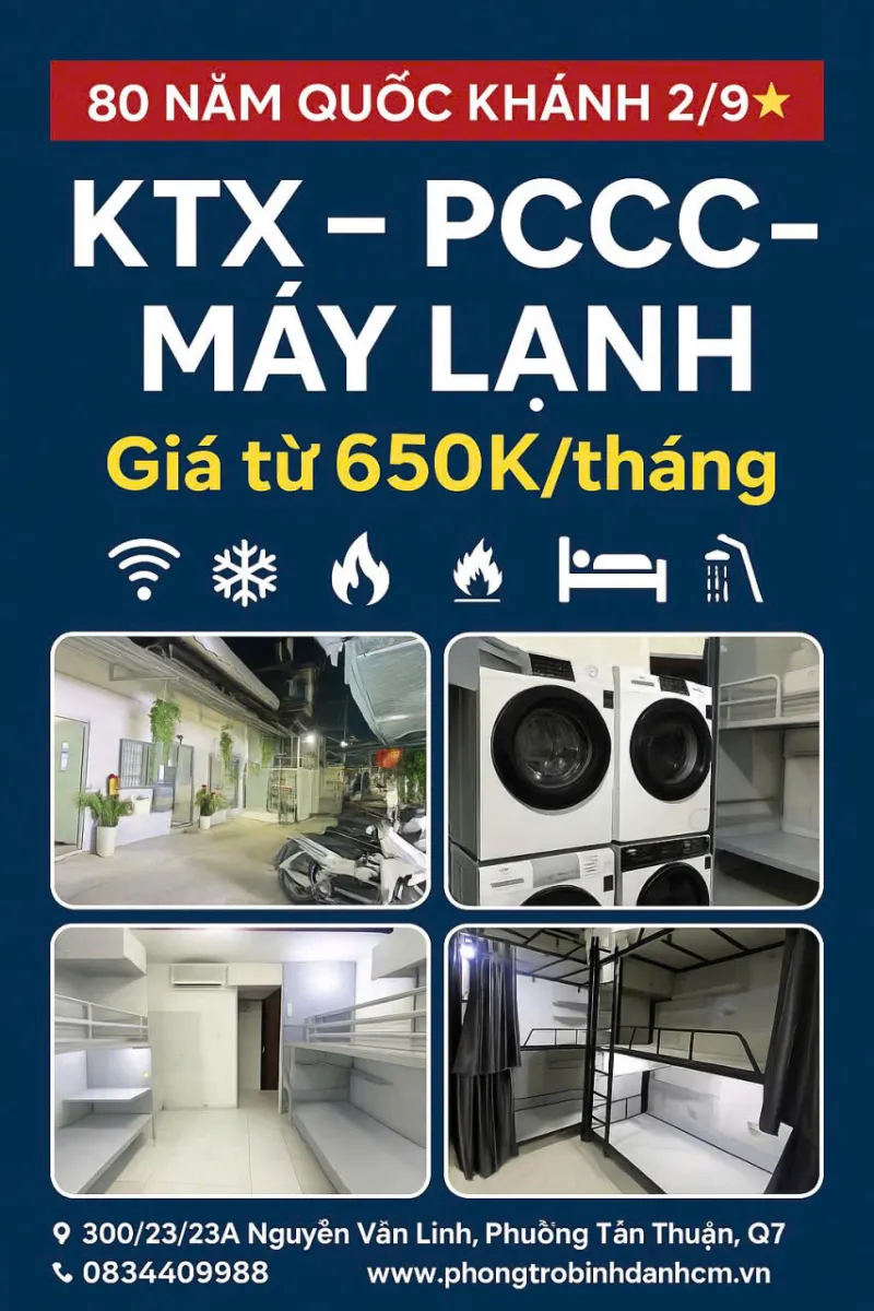 KÍ Túc Xá Tại Nguyễn Văn Linh, Bình Thuận, Quận 7, Hồ Chí Minh