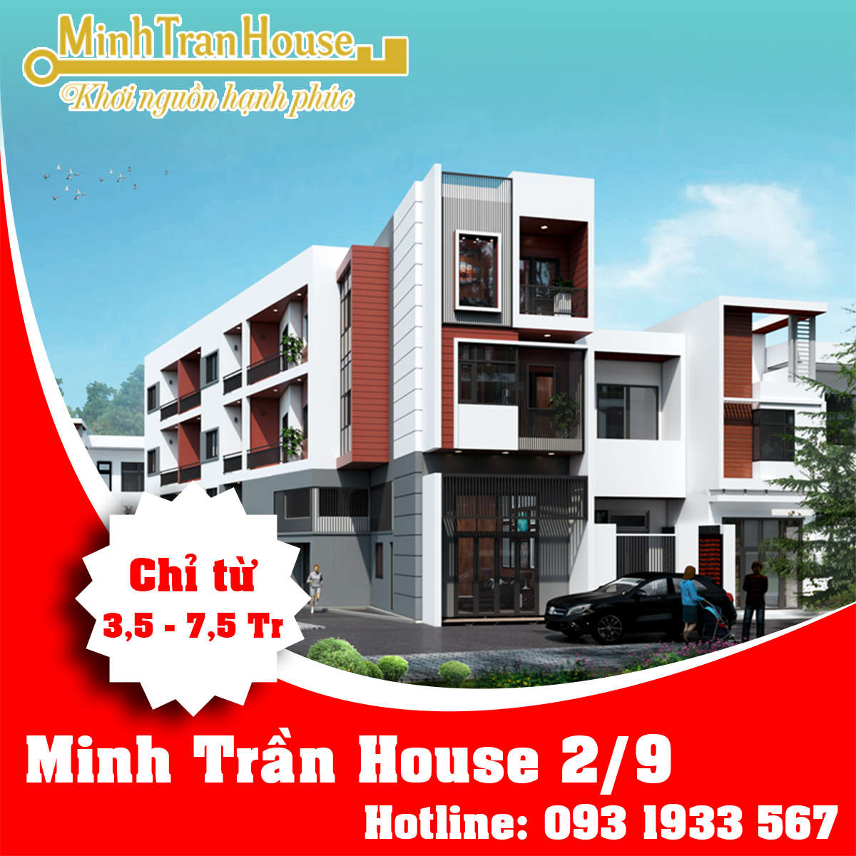 Căn hộ đường 2 tháng 9 full nội giá từ 4-7tr/tháng