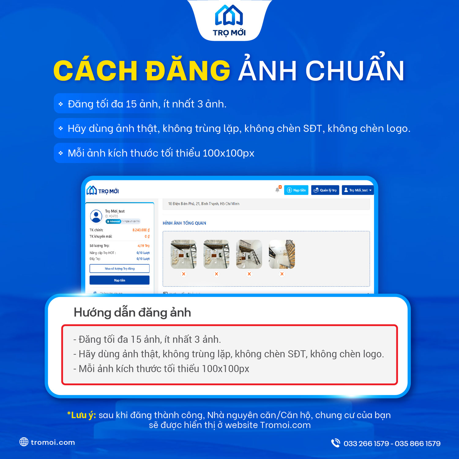 Cách đăng ảnh nhà nguyên căn, chung cư chuẩn