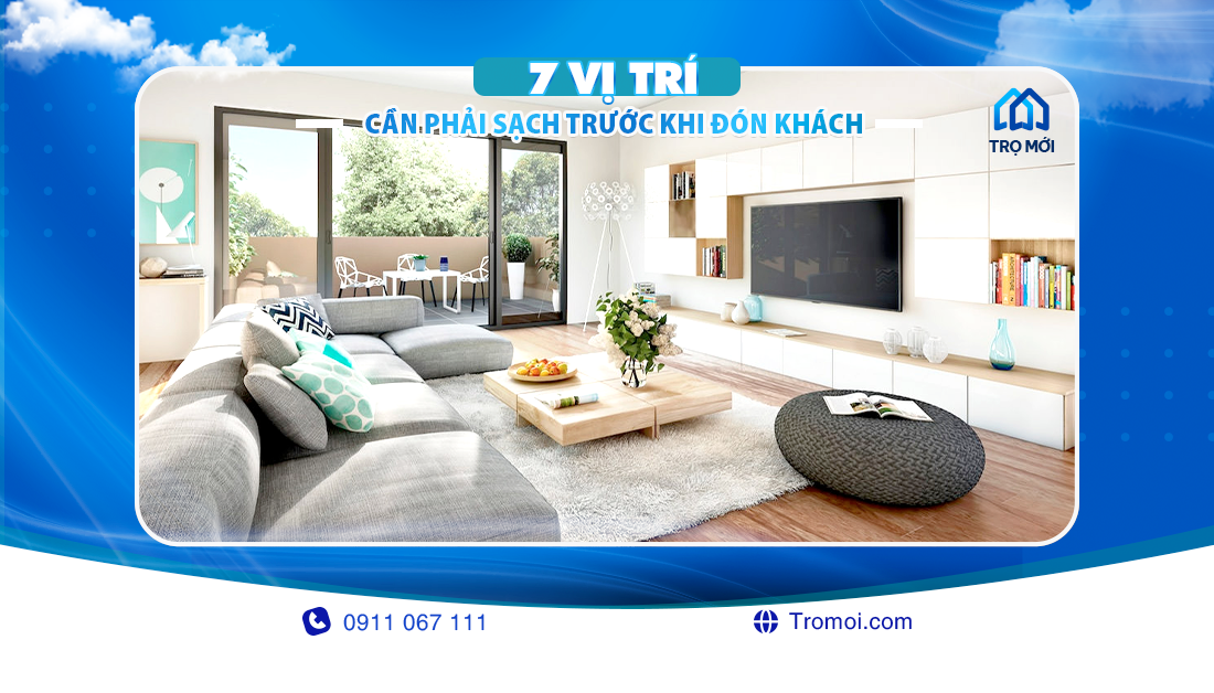 7 vị trí cần phải sạch trước khi đón khách