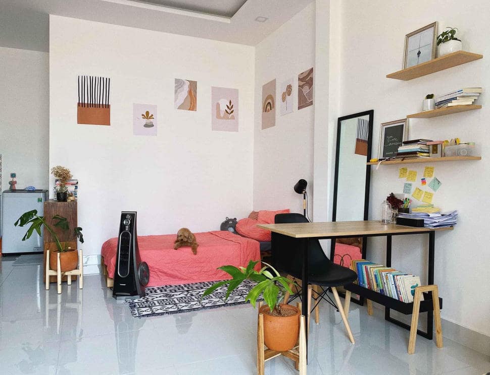 Cách decor phòng trọ nhỏ không gác đẹp, đơn giản, giá rẻ