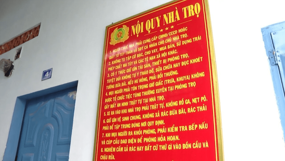 mẫu nội quy phòng trọ