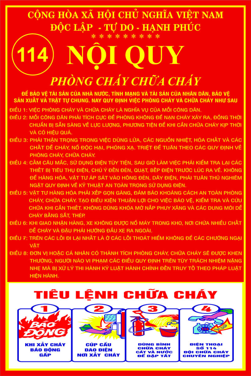 quy định phòng cháy chữa cháy chung cư
