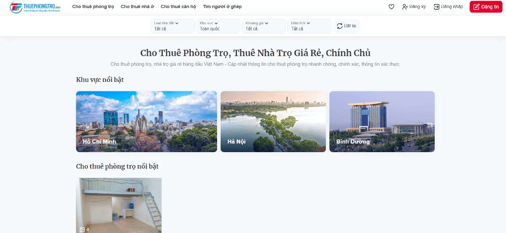 web tìm trọ uy tín hà nội