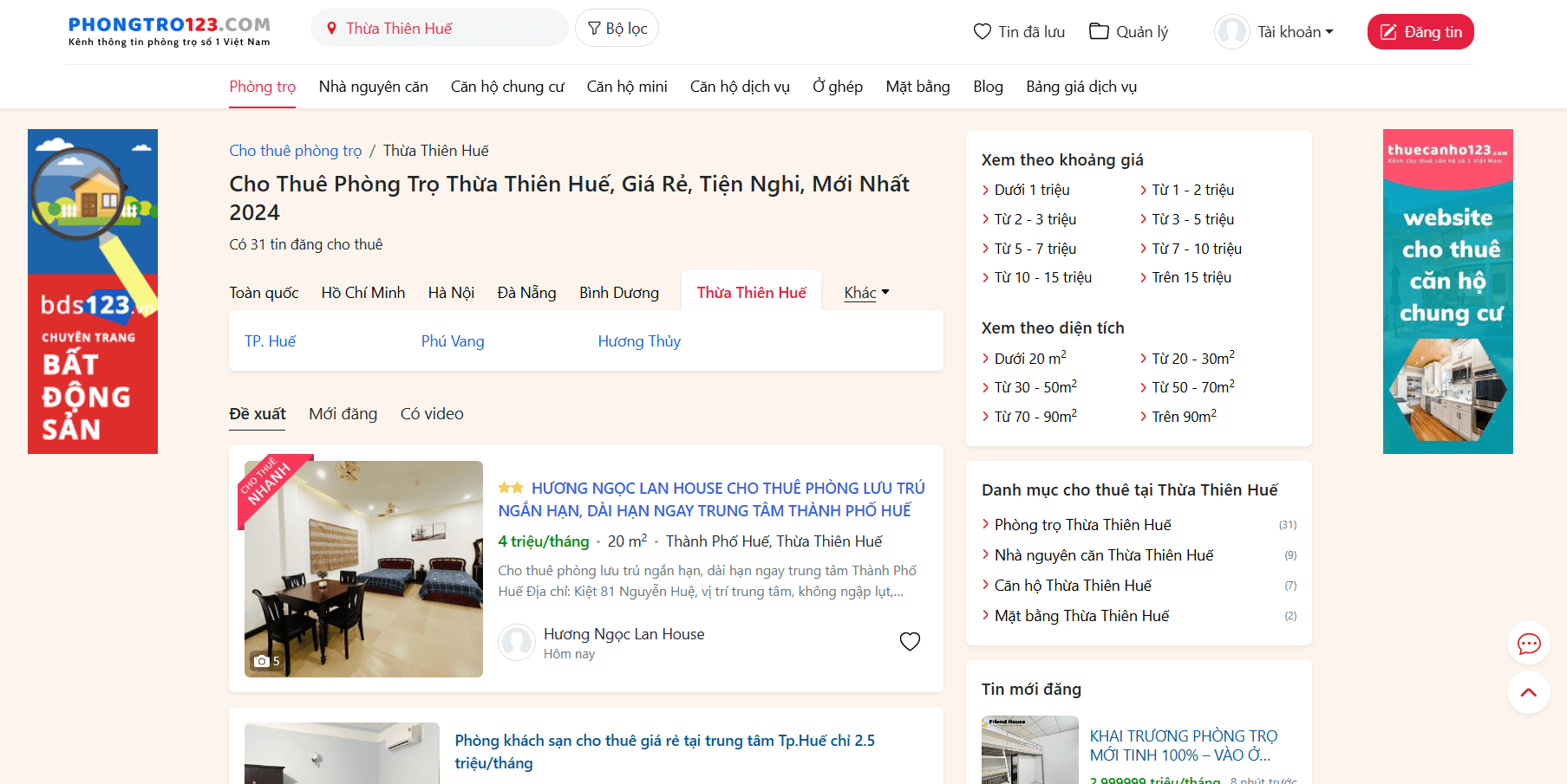 trang web tìm trọ uy tín