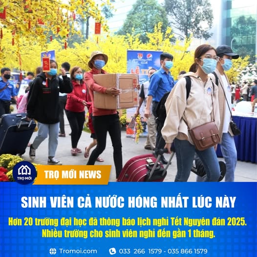 Hơn 30 trường Đại học đã công bố lịch nghỉ Tết Nguyên đán năm 2025